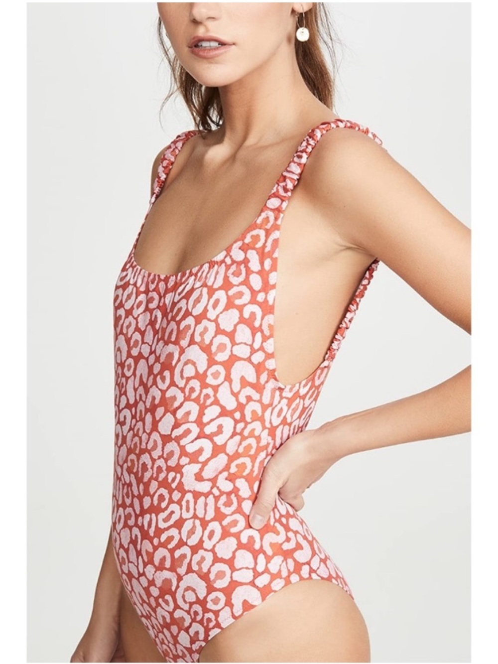 FISCH Leopard Print One Piece Swimsuit Painted Leo Size XL Italy